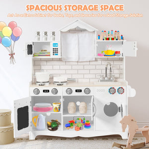 Wooden Kids Kitchen with Washing Machine view 8
