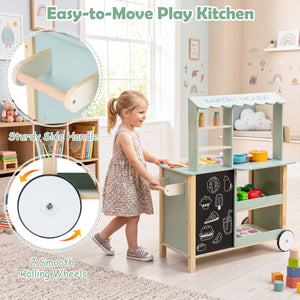 Wooden Kitchen Playset with Cookware Accessories for Kids view 8