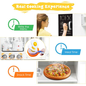 Wooden Pretend Play Kitchen Sets with Simulated Sound view 8