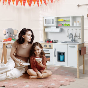 Wooden Pretend Play Kitchen Set for Toddlers-White view 3