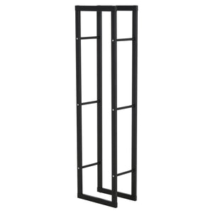 15.7" x 9.8" x 39.4" Firewood Rack Outdoor, Log Holder Fireplace Storage Rack with Handles and 220 lbs. – view 15