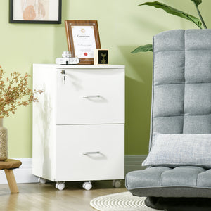 2 Drawer File Cabinet with Lock, Small Rolling Filing Cabinet for A4, Letter-Size Documents – view 14