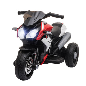 Qaba Kids Electric Motorcycle Ride-On Toy with 3 Wheels, Music, Horn, Lights