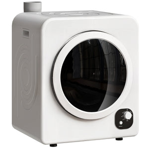 Compact Laundry Dryer, 1300W Portable Clothes Dryer with 4 Drying Modes, Stainless Steel Tub, White