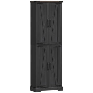 72" Pantry Cabinet, Farmhouse Freestanding Kitchen Storage Cabinet with Adjustable Shelves for Dining Room