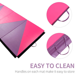 Soozier 4'x10'x2" Folding Gymnastics Tumbling Mat, Exercise Mat with Carrying Handles for Yoga, MMA, Martial Arts