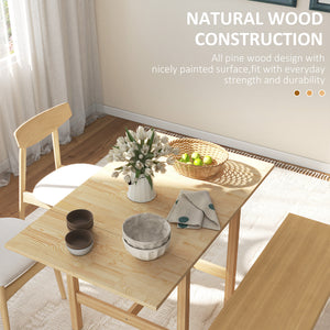 Solid Wood Kitchen Table, Farmhouse Drop Leaf Tables for Small Spaces, Folding Dining Table, Nature Wood