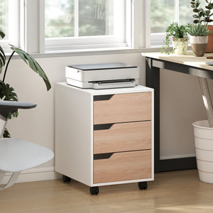 3 Drawer File Cabinet, Mobile Vertical Filing Cabinet with Wheels – view 7