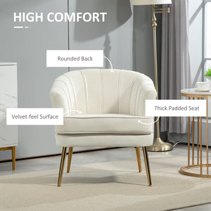 Fabric Armchair, Modern Accent Chair with Gold Metal Legs for Living Room, Bedroom, Home Office, Black – view 10