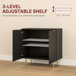 Modern Kitchen Storage Cabinet, Sideboard Buffet Cabinet with Adjustable Shelves and Metal Legs for – view 4