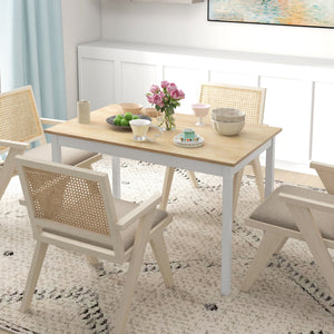 47" x 30" Dining Table, Farmhouse Dining Room Table with Pine Wood Frame, Space Saving Kitchen Table, Black – view 14