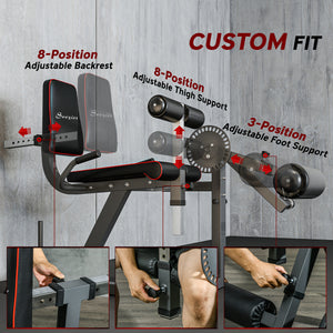 Soozier Leg Extension Machine Adjustable Leg Extension and Curl Machine with Plate Loaded for Leg Extension