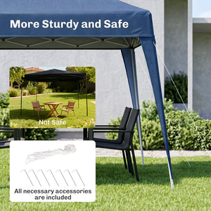 8' x 8' Pop Up Canopy, Outdoor Folding Tent, Portable Party Tent with Carrying Bag for Camping, Party – view 5