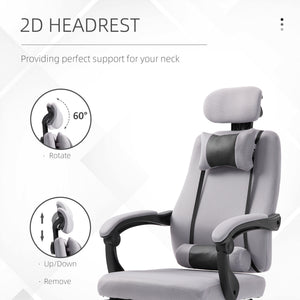 Ergonomic Executive High Back Office Chair with Footrest,Lumbar Support,Grey
