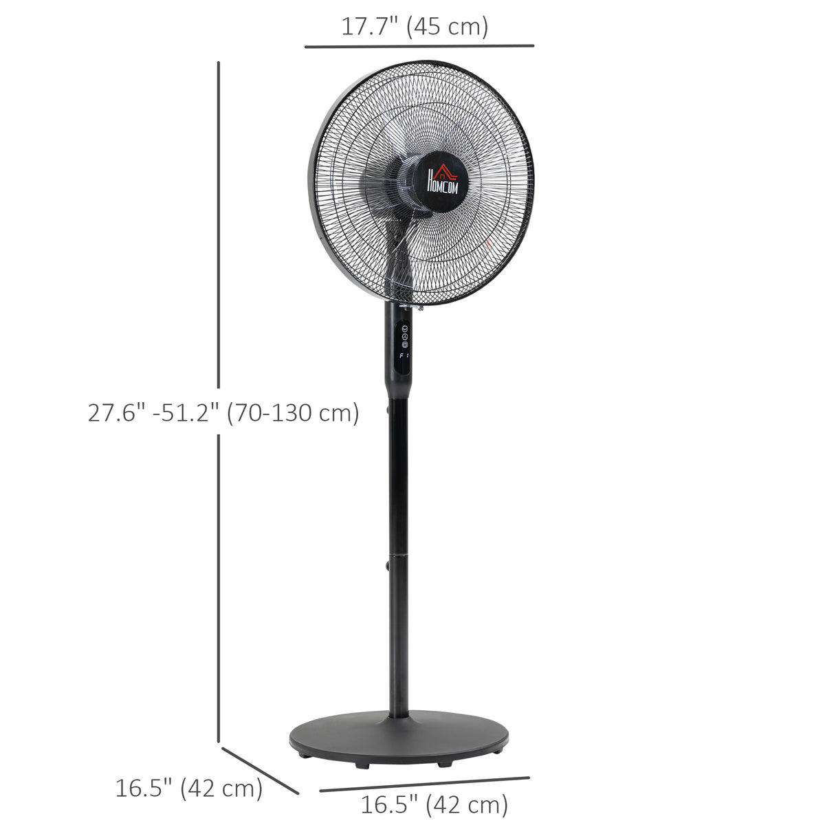 Floor Standing Fan with Remote Control, Oscillating, LED Screen, Stand Up Cooling Fan – view 2