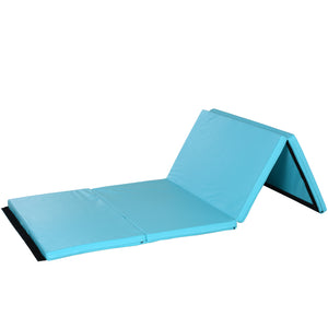 Soozier 4'x8'x2" Folding Gymnastics Tumbling Mat, Exercise Mat with Carrying Handles for Yoga, MMA, Martial Arts, Stretching, Core Workouts