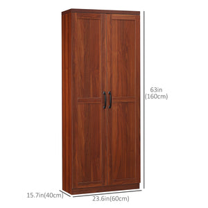 63" Kitchen Storage Cabinet, 5-tier Pantry Cabinet with Doors and Adjustable Shelves for Dining Room, Black – view 16