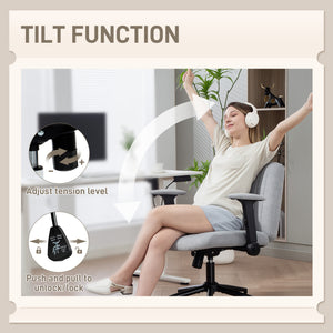 Criss Cross Chair with Flip-up Armrests, Wheels, Wide Office Chair with Adjustable Height, Tilting – view 12
