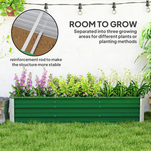 6' x 1.5' x 1.3' Galvanized Raised Garden Bed, Elevated Large Metal Planter Box w/ Install Gloves for – view 10