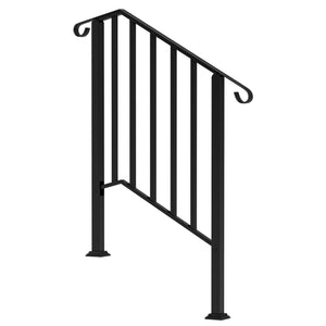 2-3 Step Handrails for Outdoor Steps, Metal Outdoor Stair Railing