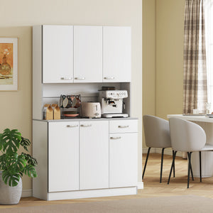 71" Modern Buffet with Hutch, Standing Kitchen Hutch with Storage Cabinets, Drawer – view 8