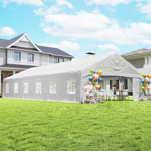 Heavy Duty Party Tent, 20' x 40' Large Sun Shade Canopy Tent for Parties, Wedding, Events, BBQ Grill, White