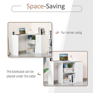 180° Rotating Home Office Corner Desk Storage Shelf Cabinet Black – view 10