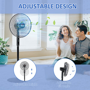 Floor Standing Fan with Remote Control, Oscillating, LED Screen, Stand Up Cooling Fan – view 4