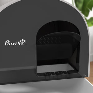 Cat Litter Box with Lid, Removable Tray, Scoop, Filter, Green – view 13