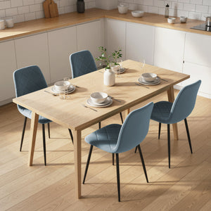 Dining Chairs Set of 4, Upholstered Dining Room Chairs with Steel Legs – view 35