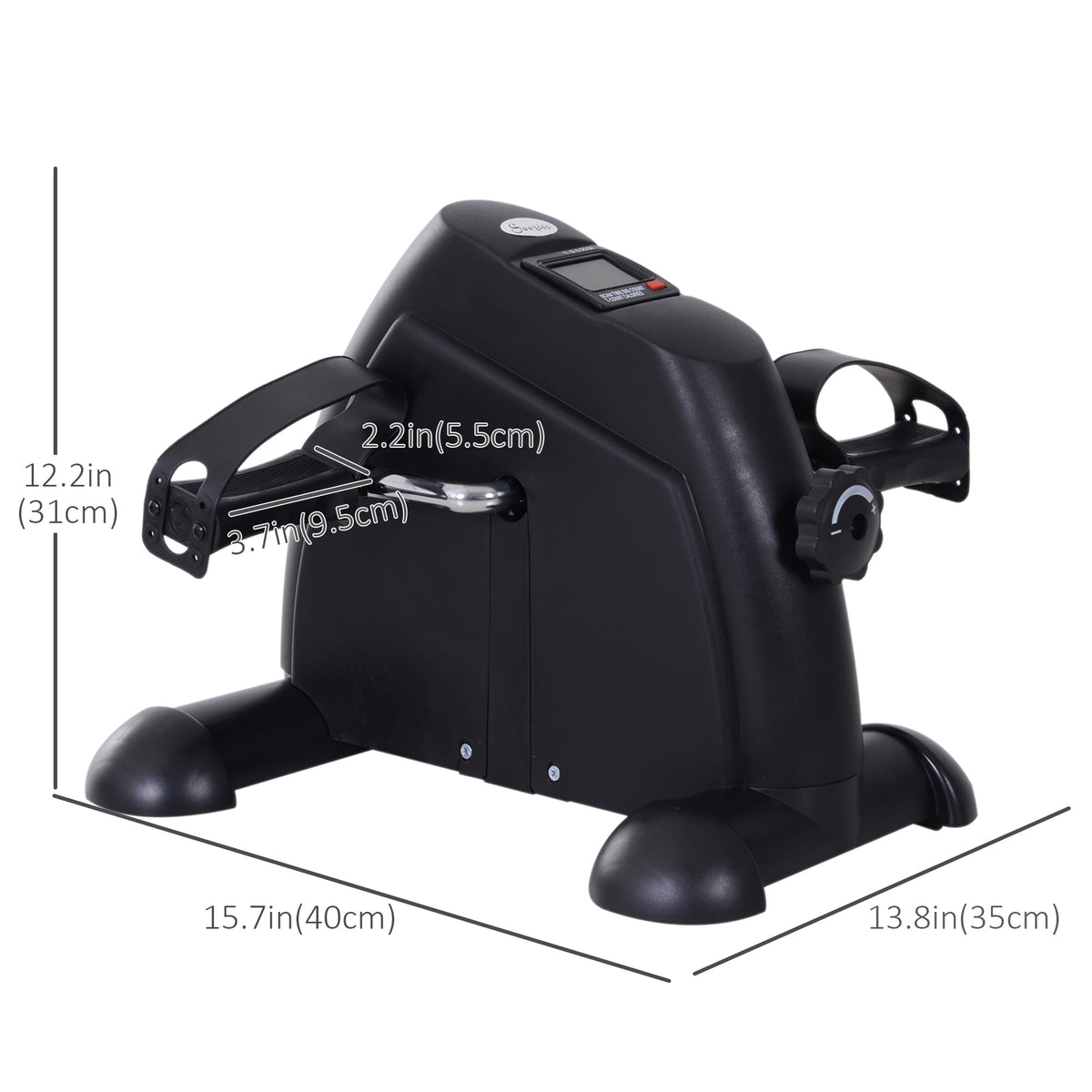 Soozier Portable Mini Pedal Exercise Bike Indoor Cycle Fitness Arm Leg w/ LCD Display