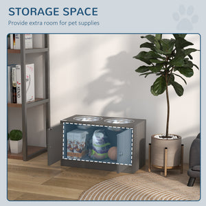 Elevated Dog Bowls for Large Dogs Pet Feeding Station with Stand, Storage – view 11