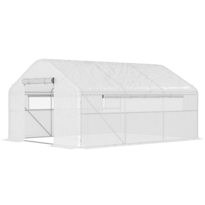 Walk-in Tunnel Greenhouse with Galvanized Steel Frame, Doors & Windows, Wind Resistant – view 8