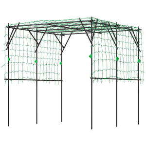 Garden Arch Cucumber Trellis for Climbing Plants, 7.3 FT Tall Metal Plant Trellis Support with Climbing