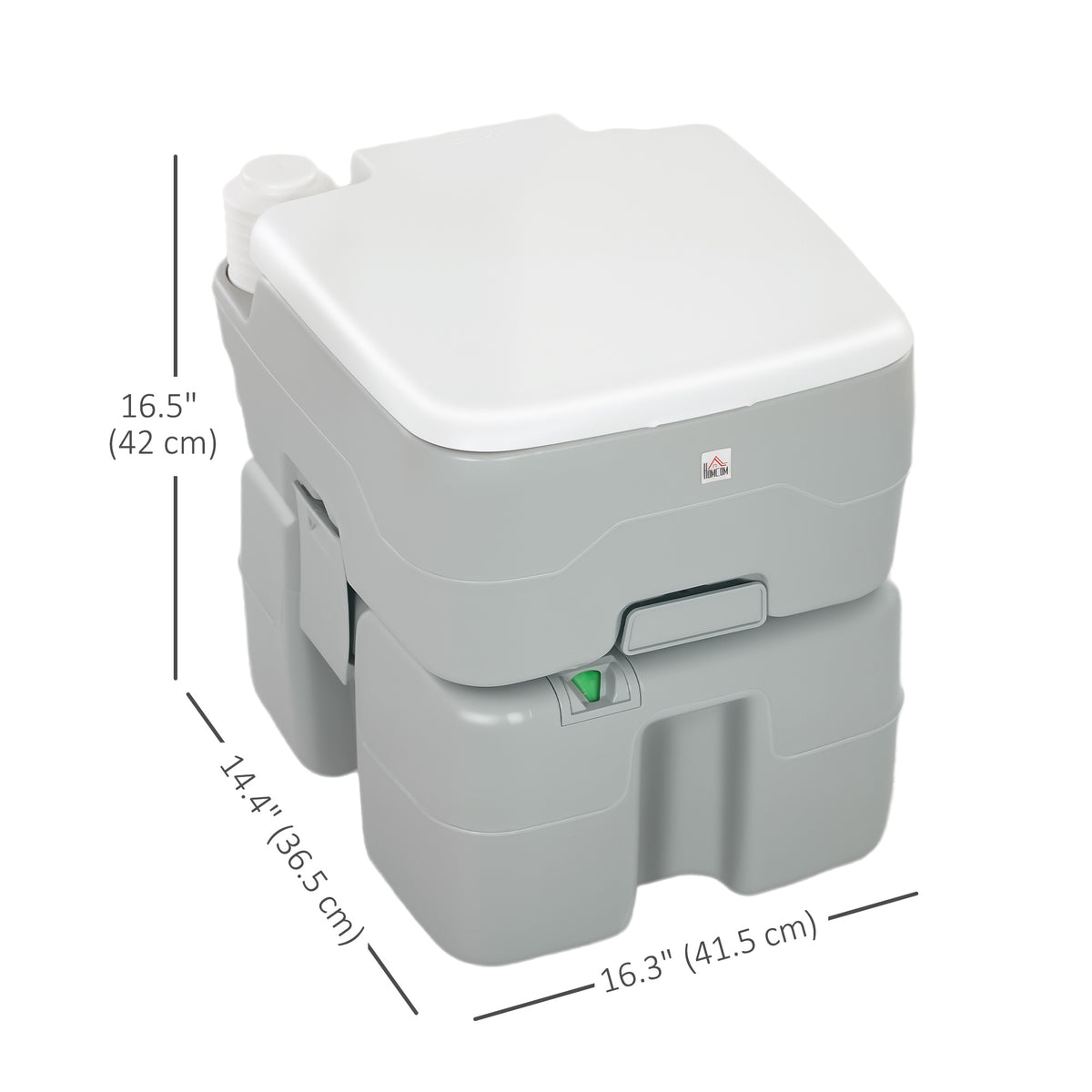 Outdoor Portable Travel Toilet Flushable Tank with Level Indicator 3 Way Pistol for Camping Boating Roadtripping 5.3 Gallon (20L)