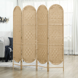 Bohemian Privacy Screen, Folding Room Divider with 3 Panels and Arched Top for Bedroom Living Room Office – view 28