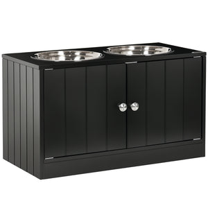 Elevated Dog Bowls for Large Dogs Pet Feeding Station with Stand, Storage