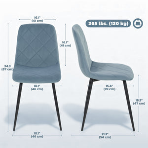 Dining Chairs Set of 4, Upholstered Dining Room Chairs with Steel Legs – view 30