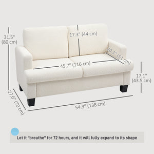54.3" Loveseat Sofa, 2 Seater Sofa with Removable Cushions – view 9