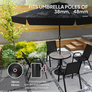 Patio Umbrella Base, 26 lbs Concrete Heavy Duty Umbrella Stand, Round Patio Umbrella Holder, Φ18.7" x 12.6" H Black