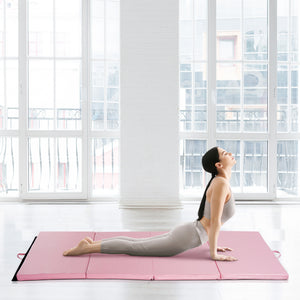 Soozier 4'x10'x2" Folding Gymnastics Tumbling Mat, Exercise Mat with Carrying Handles for Yoga, MMA, Martial Arts