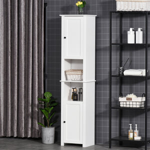 Tall Medicine Cabinet, Freestanding Bathroom Storage Cabinet with Shelves and 2 Cupboards – view 7