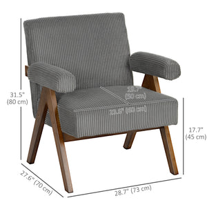 Cashmere Accent Chair Armchair with Wide Seat and Soft Padded Armrests for Reading, Bedroom, Cream White – view 16