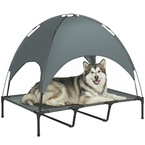 Elevated Dog Bed with Canopy, Portable Raised Dog Cot for XL Sized Dogs, Indoor & Outdoor, 48" x 36" x 43" – view 3