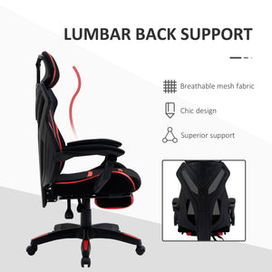 Gaming Chair, Ergonomic Computer Chair with Footrest, Headrest – view 12