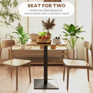28" Square Dining Table, Modern Dining Room Table with Steel Base, Space Saving Small Kitchen Table – view 3