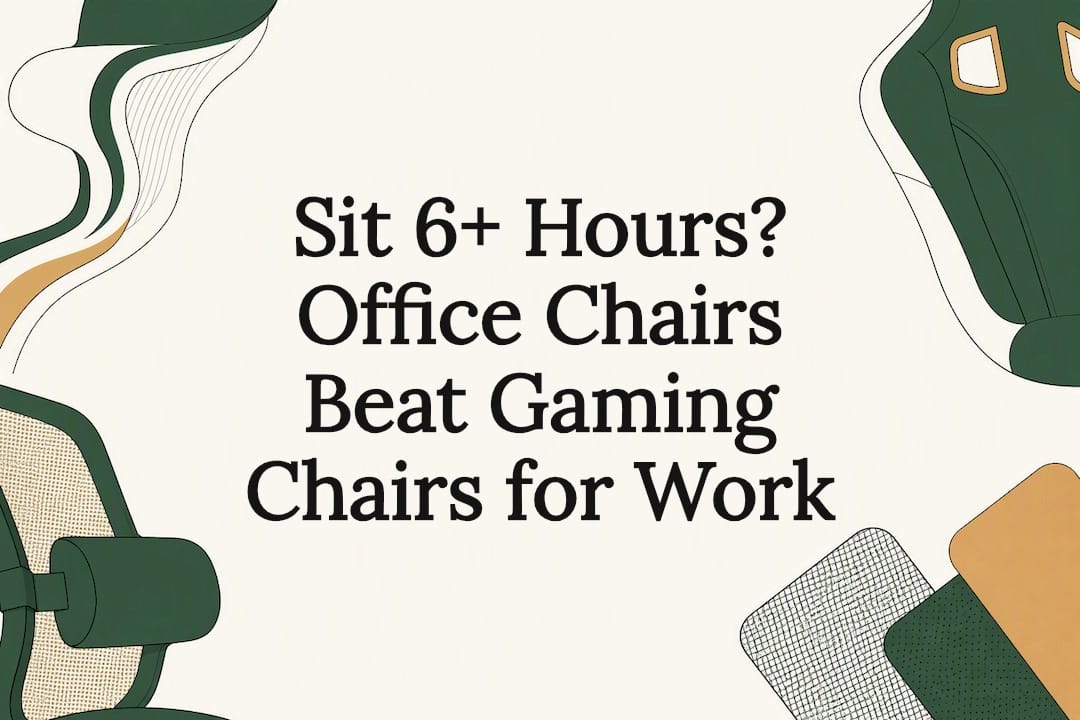 Decorative office and gaming chair comparison illustration