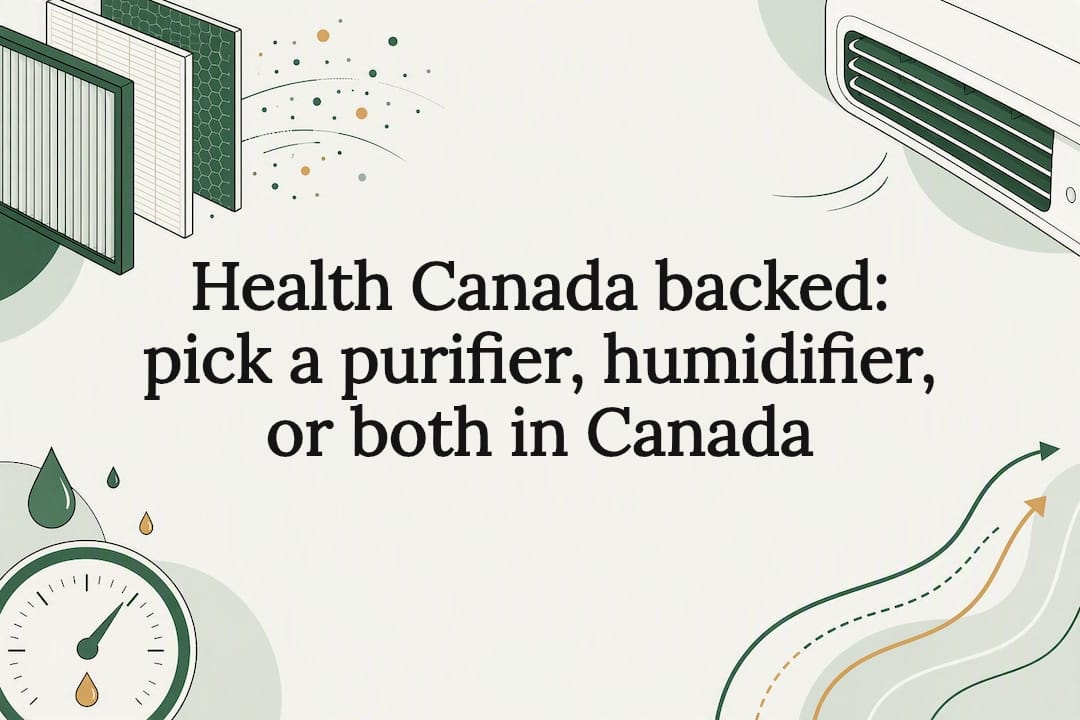 Air quality purifier and humidifier title card