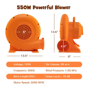 550W Air Blower for Inflatables with 25 feet Wire and GFCI Plug-550W view 4