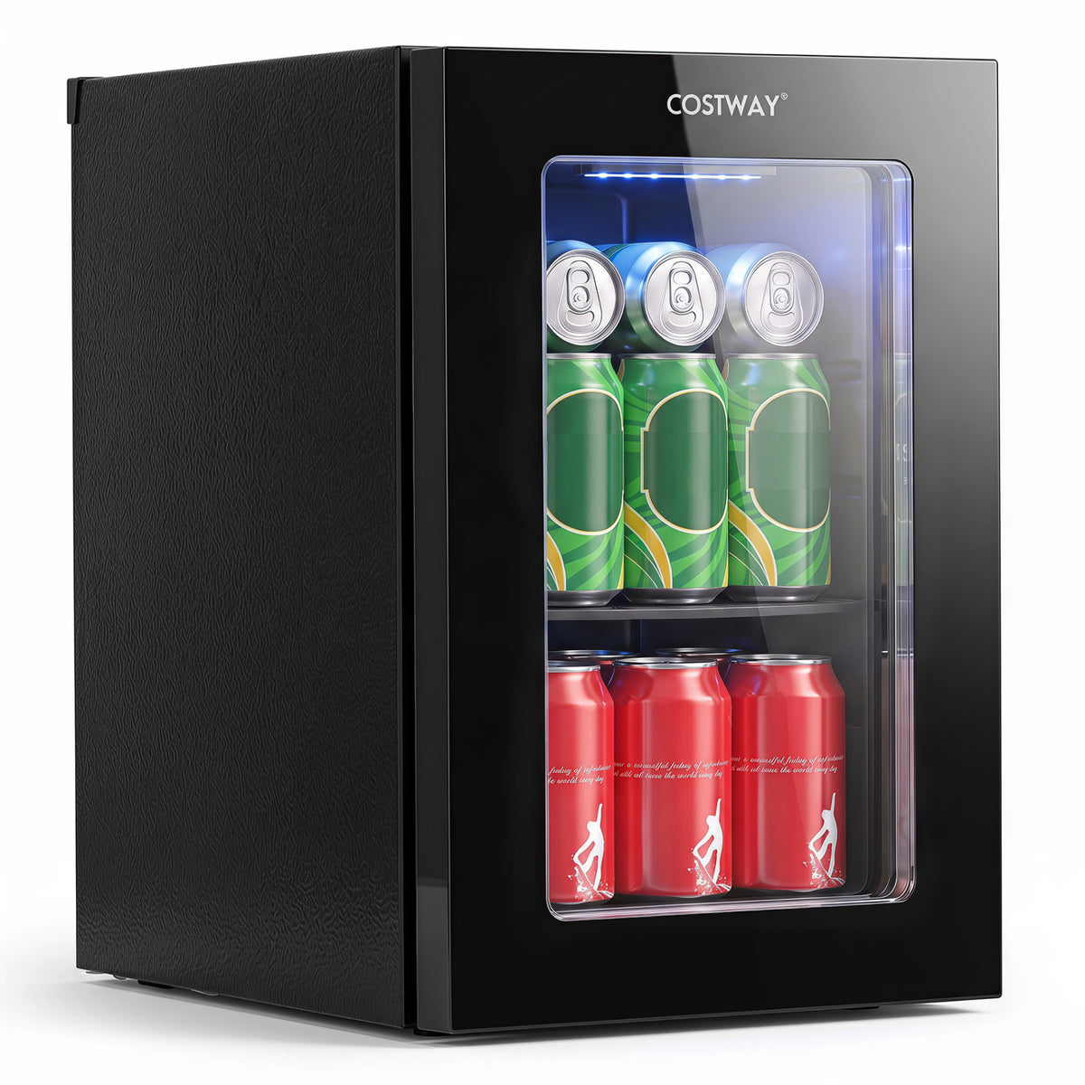 0.6 Cu.Ft Beverage Refrigerator 24 Cans Countertop Mini Fridge-Black view 3